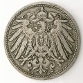 1905 | A | 10 Pfennig | Germany | 21 mm Coin | Wilhelm II | Type 2 | Small Shield