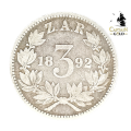 1892 | 3 Pence | Zuid Afrikaansche Republiek | Silver (.925) 16.3 mm Coin