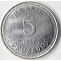 1987 | 5 Cruzados | Brazil | 25 mm Coin