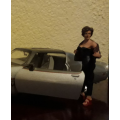 American Diorama Figurine o Sexy Girl in Black at  Car   Sc 1/18 . Lots o Figurines avail..