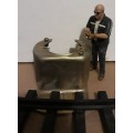 American Diorama Figurine of Mr Fabricator w Small Grinder Girl  1/18  . Lots o Figurines avail..
