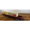 Lima Long Low Side Freight Wagon with Two  Containers- 22 Cm Long ! HO