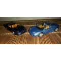 Ferrari /Combo: 2 Ferrari  Cast Models in Metallic BlueScale  1/43  T Makes    Quantity  Discount .