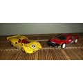 Ferrari Combo: 2 x Ferrari  Race Cars Die Cast Models in Red Scale  1/43  T Makes    Quant  Dis..