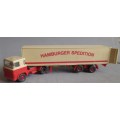 WIKING HO SCALE - SCANIA TRUCK TRAILER WITH LIGHT IN PAYLOAD BODY