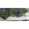 JTT HO SCALE - 6 X APPLE TREES 2" - 2 1/4" (NEW IN PKT)