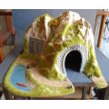HO SCALE - CURVED TUNNEL, FOOTPRINT 410 X 380 mm, AS PER FOTO