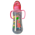 280ml Baby Bottle With Grab Handles And Rattle Cap Available In 3 Colours