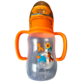120ml Baby Bottle With Grab Handles And Rattle Cap Available In Pink, Blue Or Orange