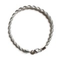 Sterling Silver Rope Chain Bracelet 19cm - S925