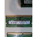BULK LOT OF MEMORY - 5 IN TOTAL - LAPTOP MEMORY - 4GB - DDR3L - ALL FOR ONE BID
