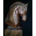 Solid Bronze Horse's Head Sculpture