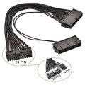 Dual ATX Power Supply Cable, 24 Pin to Dual PSU 24-Pin Adapter Extension Cable(30cm) GPU Mining Rig