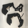 Gorgeous Show Stopper Sky Scraper Wedge heels - SIZE 7 - BLACK