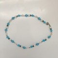 Pretty blue beaded necklace