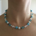 Pretty blue beaded necklace