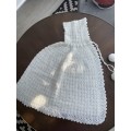Exquisite Vintage knitted Babies Cape with Hood - Ivory