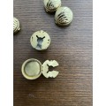VERY UNIQUE vintage button covers - gold look