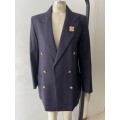 Woolworths womens blazer - Navy - size 14 ( includes lapel broach)