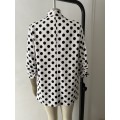 Missguided Black & White polka dot Blazer - size 10