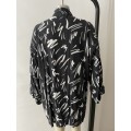 Black and White splash print kimono - size 10