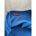 Motel Rocks pintuck blouse - petrol blue - size 10
