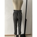 Black & White stripe high waisted pants - size M - fits size 8