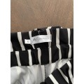 Black & White stripe high waisted pants - size M - fits size 8