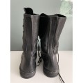 Ladies Genuine Leather Festival Boots - Black - SIZE 7