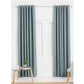 Set of 2 Metro self-lined eyelet curtain - duck egg Size: 225 W x 225 L