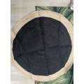Circle Black and natural Jute rug