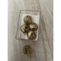 VERY UNIQUE vintage button covers - gold look