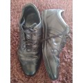 GEOX black leather men`s casual shoes