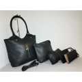 Ladies stunning 5 pieces handbags black