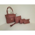 Ladies stunning 4 pieces handbags pink