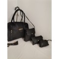 Ladies stunning 4pc handbags black