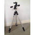 ** BUY ME ** Manfrotto 055 PRO (Silver) Tripod AND 329 three way head (With bag)