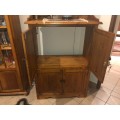 Pine Bookcase with TV case