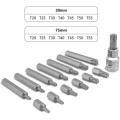 15 Piece CR-V Torx Bit Set with 1/2" adapter