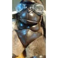 8" Stuffed Gorilla Pilot Teddy (Non Toxic!) 1 Black & 1 Brown Available - Super Cozy!!