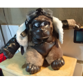 8" Stuffed Gorilla Pilot Teddy (Non Toxic!) 1 Black & 1 Brown Available - Super Cozy!!