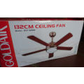 Goldair 132cm 5 Blade Ceiling Fan with Remote (GCF 5251R) - As New!