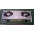 Happy Kitchen Large 2 Plate Table Top Piezo Ignited Gas Stove