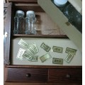 12 Bottle Vintage Wooden Wall Spice Cupboard (Box aged)