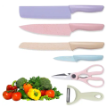 6-piece kitchen knife set, chef`s tooth-cutting practical vegetable and fruit knife