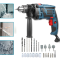 220V electric impact hand drill bit set variable speed adjustable woodworking drill power tool