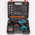 25V electric drill tool set rechargeable with soft handle electric drill impact drill with tool box