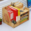 Multipurpose wooden desk storage rack easy to assemble home office storage with drawers