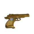 Children`s Toy Pistol Golden Gun Model with Plastic Bullets