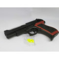 Kids toy pistol black gun model with plastic bullets